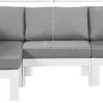 Nizuc 90" Water Resistant Fabric Upholstered Outdoor Patio 4pc. Modular Sectional