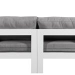 Nizuc 120" Water Resistant Fabric Upholstered Outdoor Patio 5pc. Modular Sectional