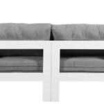 Nizuc 120" Water Resistant Fabric Upholstered Outdoor Patio 5pc. Modular Sectional