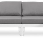 Nizuc 120" Water Resistant Fabric Upholstered Outdoor Patio 6pc. Modular Sectional