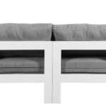 Nizuc 120" Water Resistant Fabric Upholstered Outdoor Patio 6pc. Modular Sectional