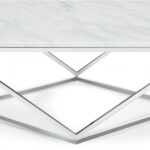 Skyler Marble Top And Chrome Steel Base Coffee Table