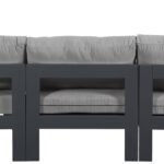 Nizuc 90" Water Resistant Fabric Upholstered Outdoor Patio 4pc. Modular Sectional