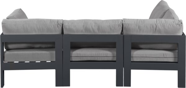 Nizuc 90" Water Resistant Fabric Upholstered Outdoor Patio 4pc. Modular Sectional