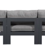 Nizuc 90" Water Resistant Fabric Upholstered Outdoor Patio 4pc. Modular Sectional