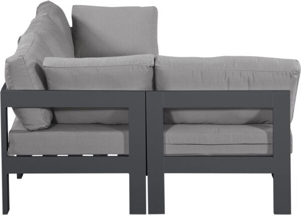 Nizuc 90" Water Resistant Fabric Upholstered Outdoor Patio 4pc. Modular Sectional