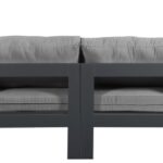 Nizuc 120" Water Resistant Fabric Upholstered Outdoor Patio 6pc. Modular Sectional