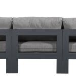 Nizuc 150" Water Resistant Fabric Upholstered Outdoor Patio 7pc. Modular Sectional
