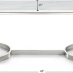 Copley Marble Veneer Top And Chrome Steel Base Coffee Table