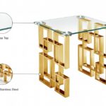 Pierre Glass Top And Gold Steel Base End / Side Table