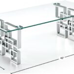 Alexis Glass Top And Chrome Steel Base Coffee Table