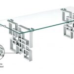 Alexis Glass Top And Chrome Steel Base Coffee Table