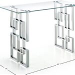 Alexis Glass Top And Chrome Steel Base Console Table