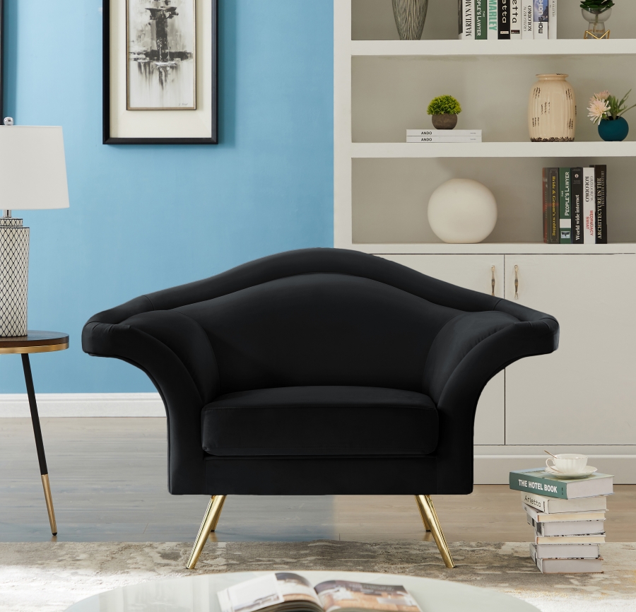 Lips Velvet Upholstered Chair