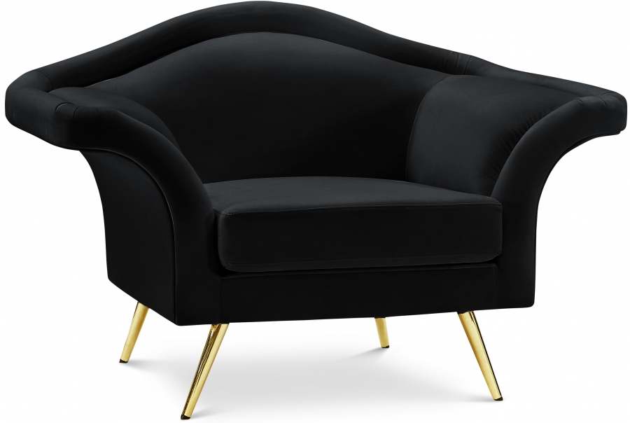 Lips Velvet Upholstered Chair