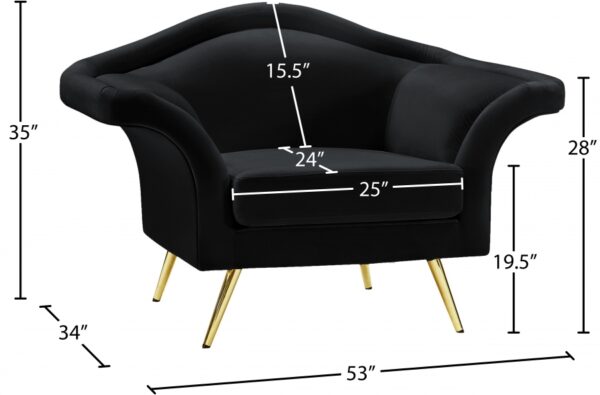 Lips Velvet Upholstered Chair
