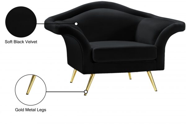 Lips Velvet Upholstered Chair