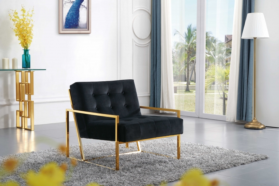 Pierre Velvet Upholstered Accent Chair