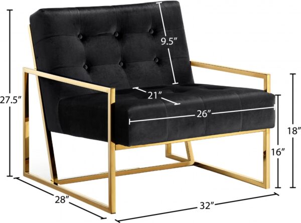 Pierre Velvet Upholstered Accent Chair