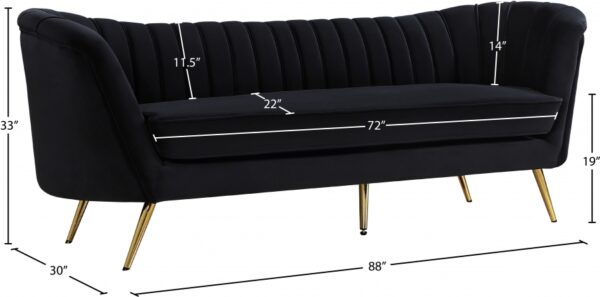 Margo 88" Velvet Upholstered Sofa