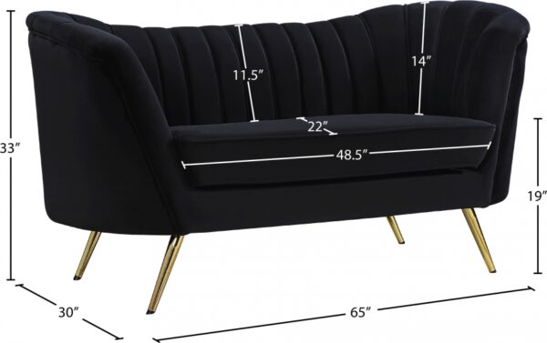 Margo 65" Velvet Upholstered Loveseat