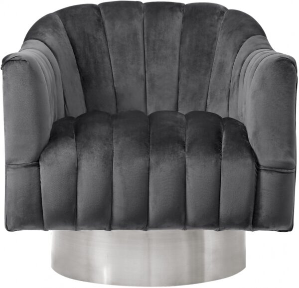Farrah Velvet Upholstered Swivel Accent Chair