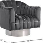 Farrah Velvet Upholstered Swivel Accent Chair