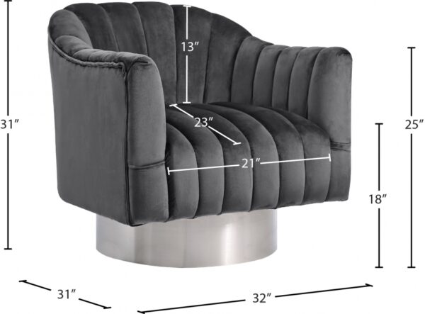 Farrah Velvet Upholstered Swivel Accent Chair