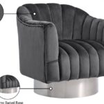 Farrah Velvet Upholstered Swivel Accent Chair