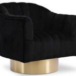 Farrah Velvet Upholstered Swivel Accent Chair