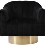 Farrah Velvet Upholstered Swivel Accent Chair