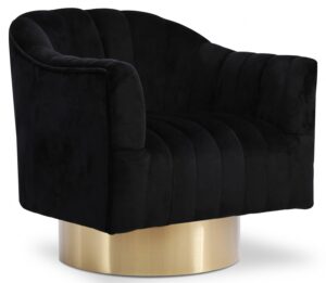 Farrah Velvet Upholstered Swivel Accent Chair
