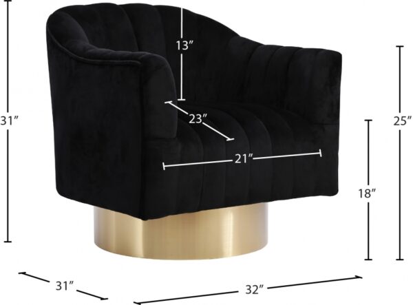 Farrah Velvet Upholstered Swivel Accent Chair