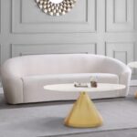 Emery Marble Top And Steel Base Coffee Table