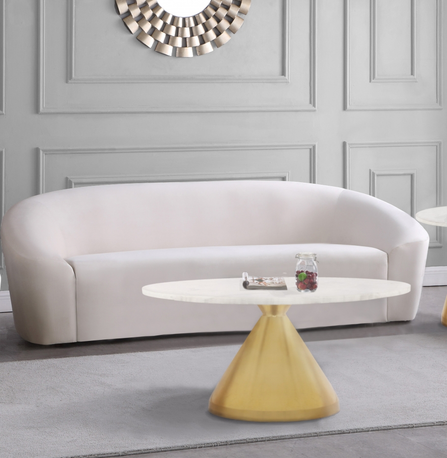 Emery Marble Top And Steel Base Coffee Table