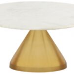 Emery Marble Top And Steel Base Coffee Table