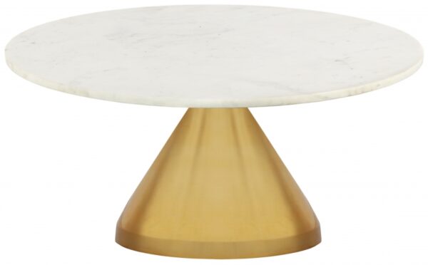 Emery Marble Top And Steel Base Coffee Table