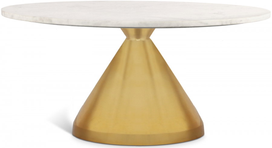 Emery Marble Top And Steel Base Coffee Table