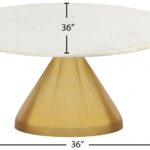Emery Marble Top And Steel Base Coffee Table