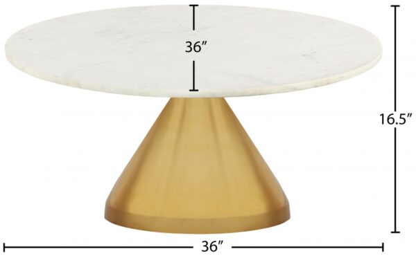 Emery Marble Top And Steel Base Coffee Table