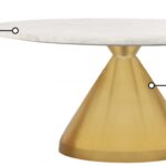 Emery Marble Top And Steel Base Coffee Table