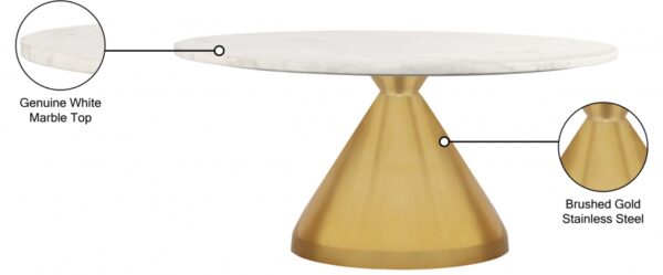 Emery Marble Top And Steel Base Coffee Table