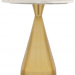 Emery Marble Top And Steel Base End / Side Table