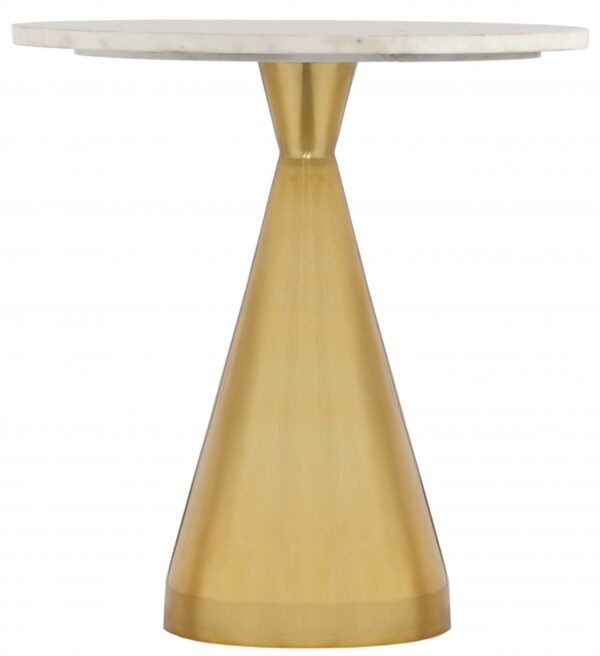 Emery Marble Top And Steel Base End / Side Table
