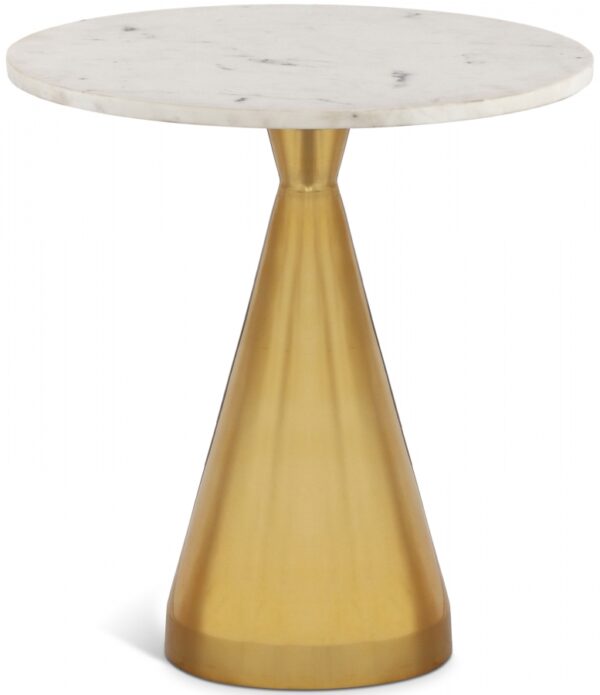 Emery Marble Top And Steel Base End / Side Table