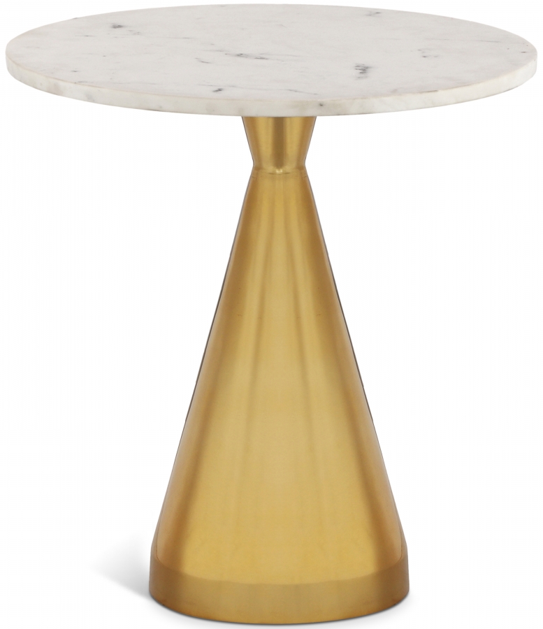 Emery Marble Top And Steel Base End / Side Table