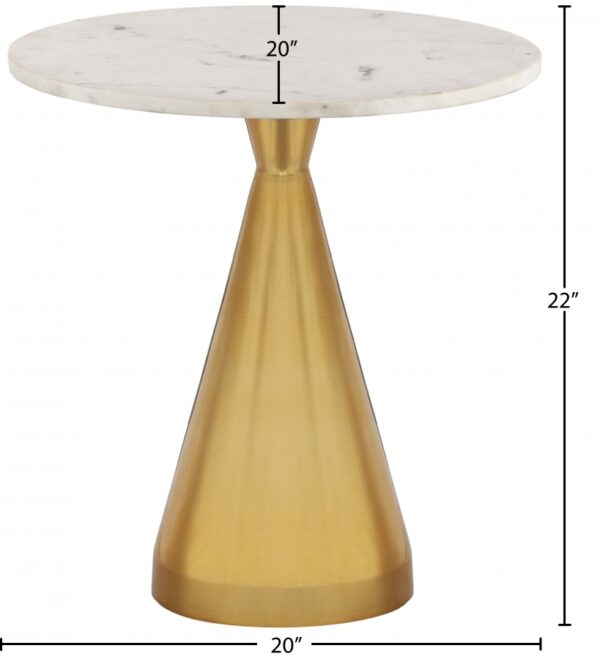 Emery Marble Top And Steel Base End / Side Table