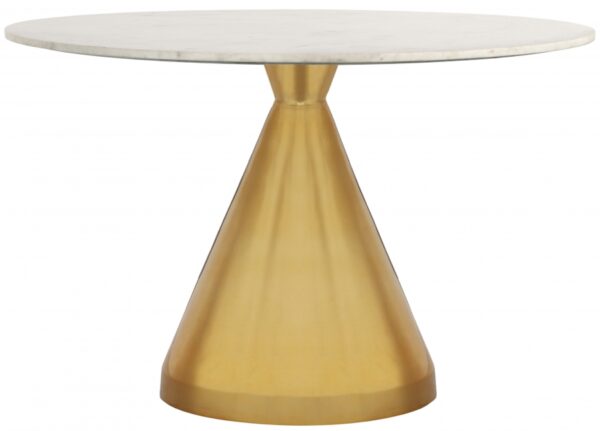 Emery 48" Marble Top And Steel Base Dining Table