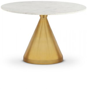 Emery 48" Marble Top And Steel Base Dining Table