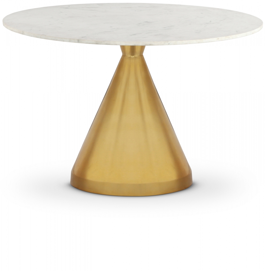 Emery 48" Marble Top And Steel Base Dining Table